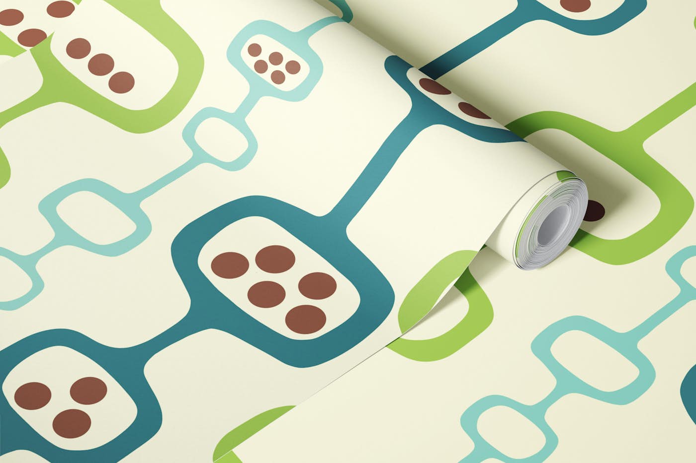 Mid Century Modern Podscape wallpaper roll