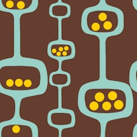 Mid Century Modern Podscape brown wallpaper