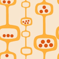 Mid Century Modern Podscape Yellow carta da parati