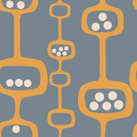 Mid Century Modern Podscape Blue Gray wallpaper