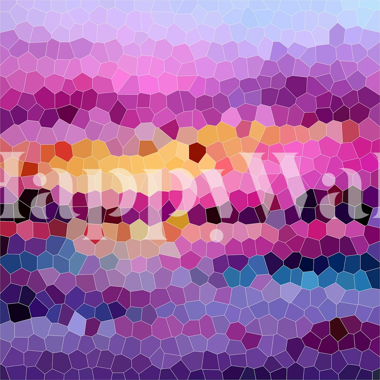 Serene Sunset Mosaic tapeta v místnosti