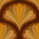 Midcentury Scallop Blossom Brown Small