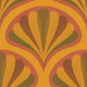 Midcentury Scallop Blossom Orange Small