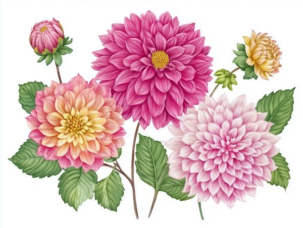 Pink Dahlia Elegance