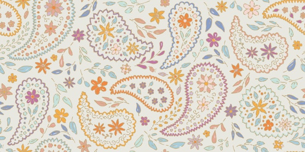 Pastel Paisley Blooms
