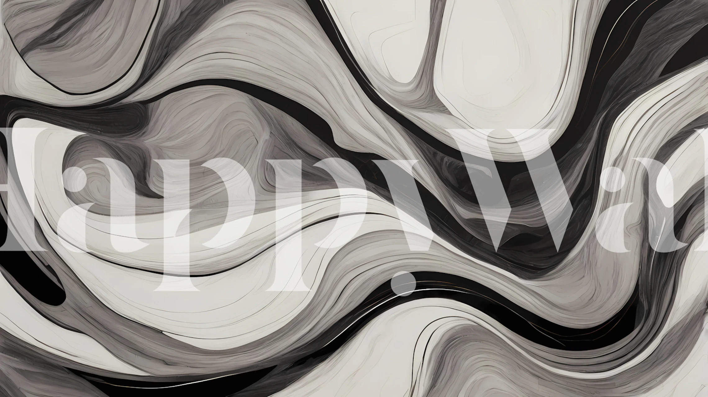 Sinuous Waves wallpaper in a modern room