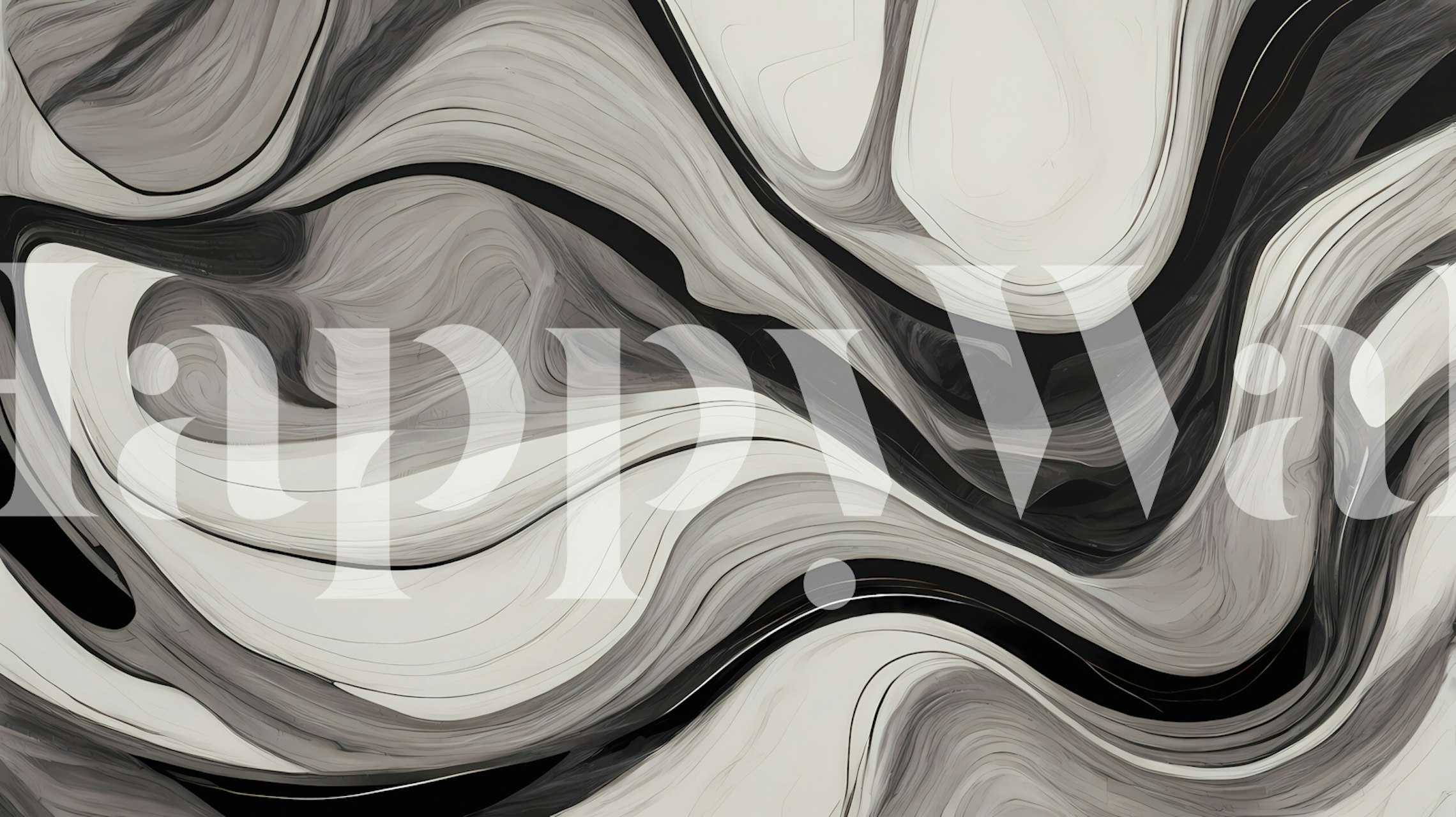 Sinuous Waves wallpaper in a modern room