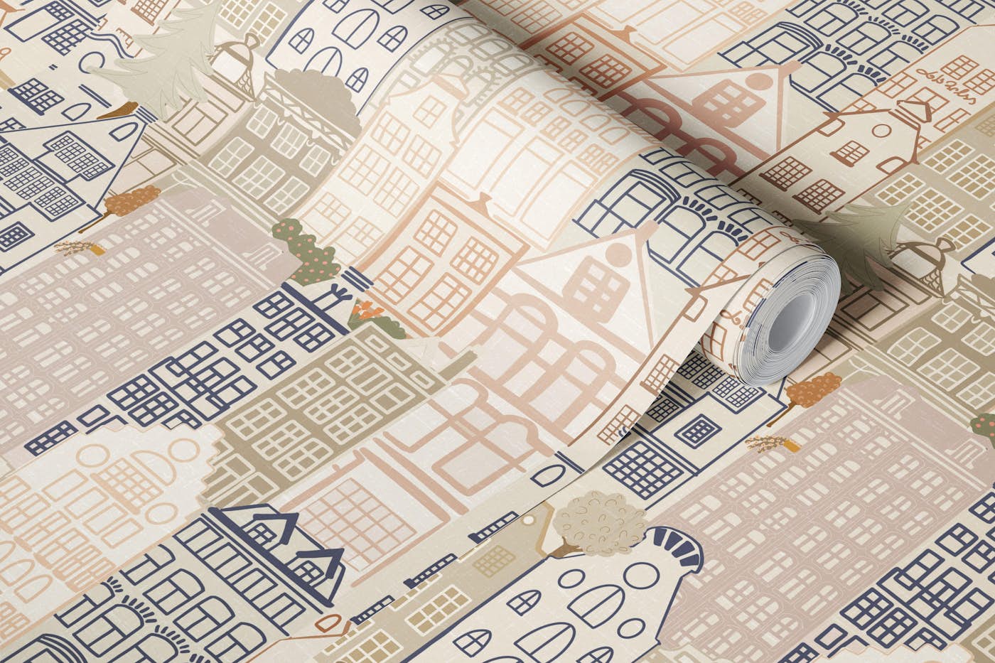 Cute City Vibes wallpaper roll