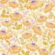 70s Retro Flowers Buttercup yellow and lilac