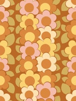 Far Out Floral in Hippie Hues wallpaper