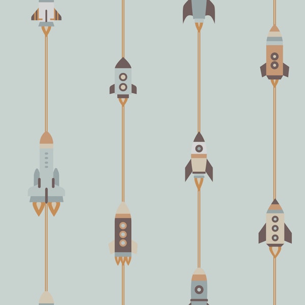 Cute Modern Spaceships Rocket Space
