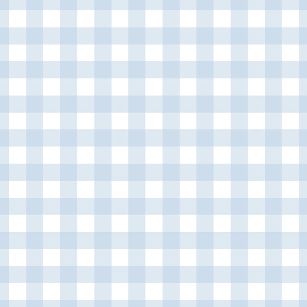 Fog blue gingham on white - Medium