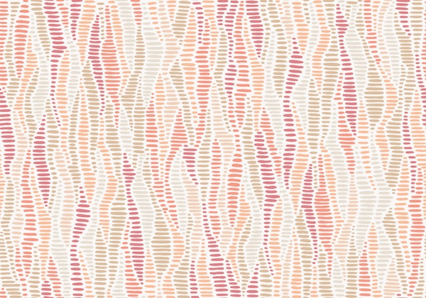 Wave harmony in pink and cream