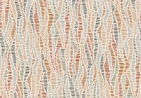 Wave harmony in terra cotta and cream wallpaper