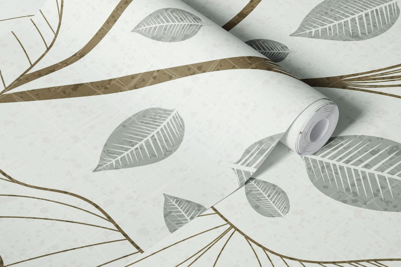 Timeless Ginkgo Garden Soft Blue wallpaper roll