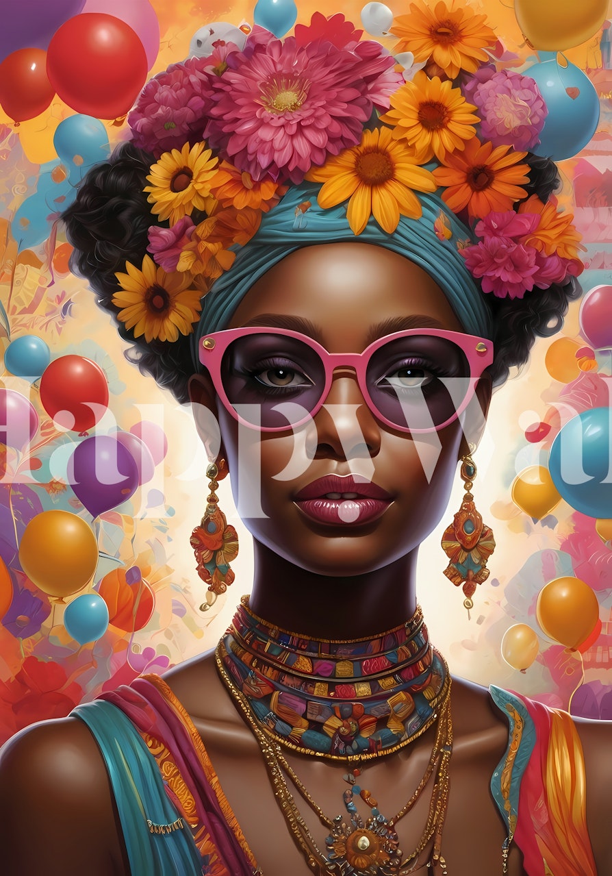 Radiant Blooms and Beauty 3 wallpaper in a room