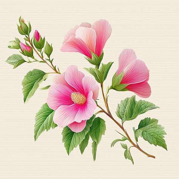 Pink Hibiscus Serenity