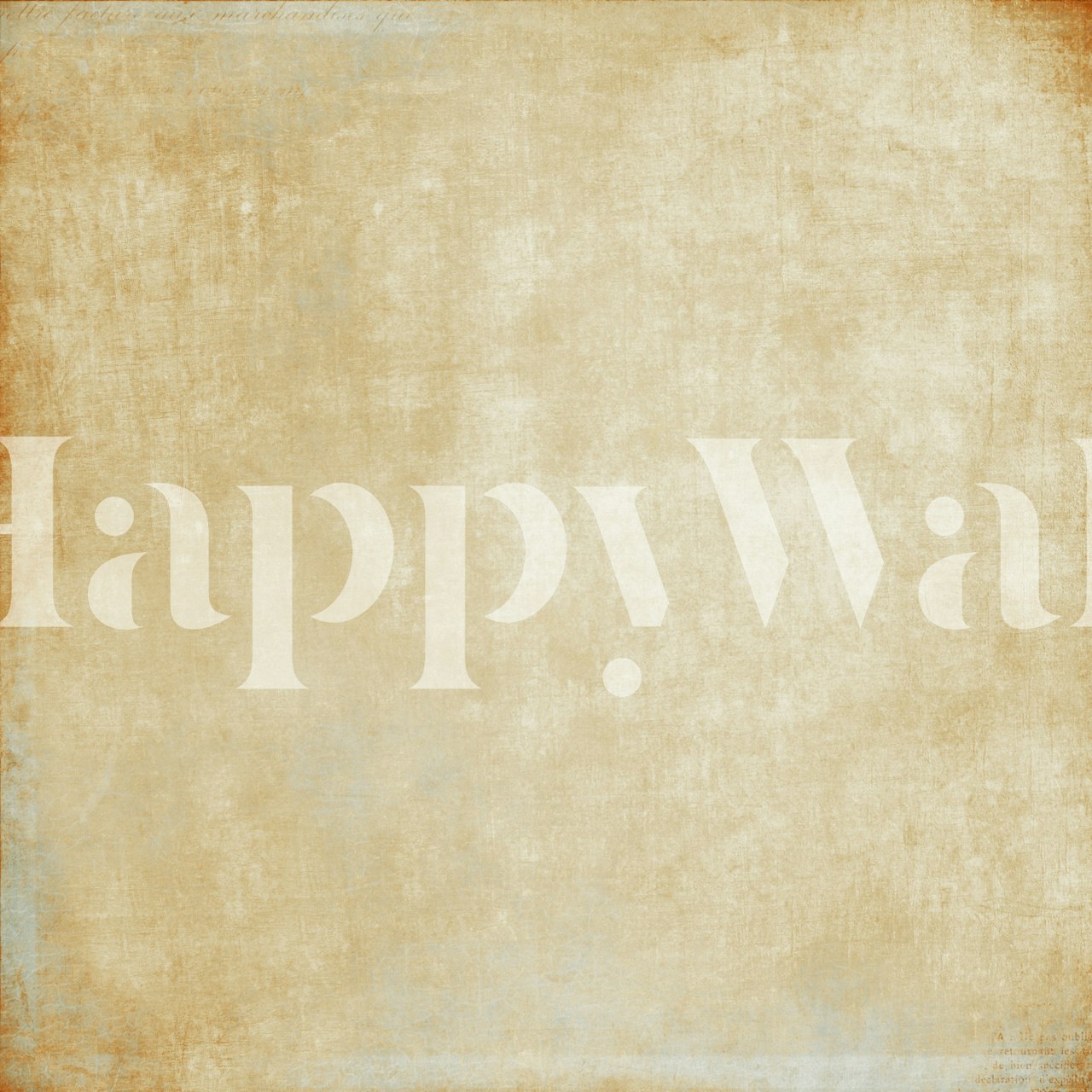 Textured Earthy Ochre Beige wallpaper in a room