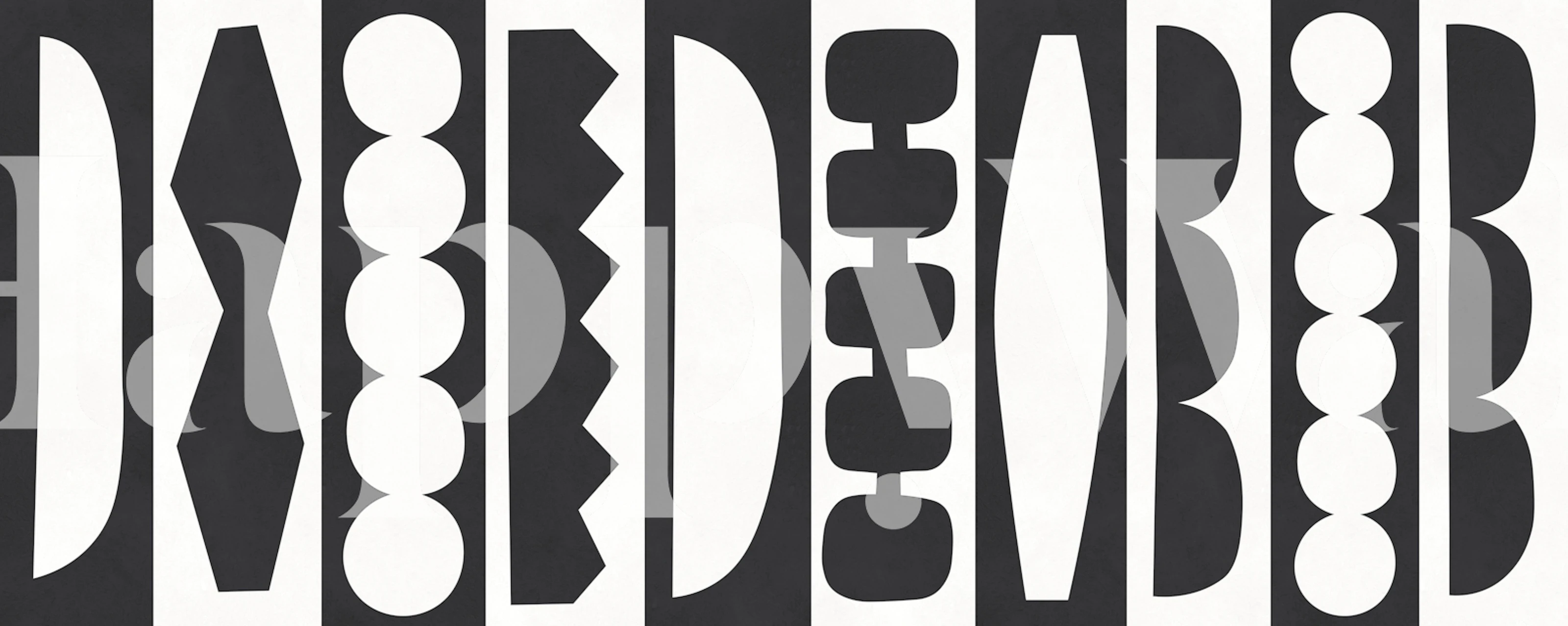 Monochrome Geometric Delight v místnosti