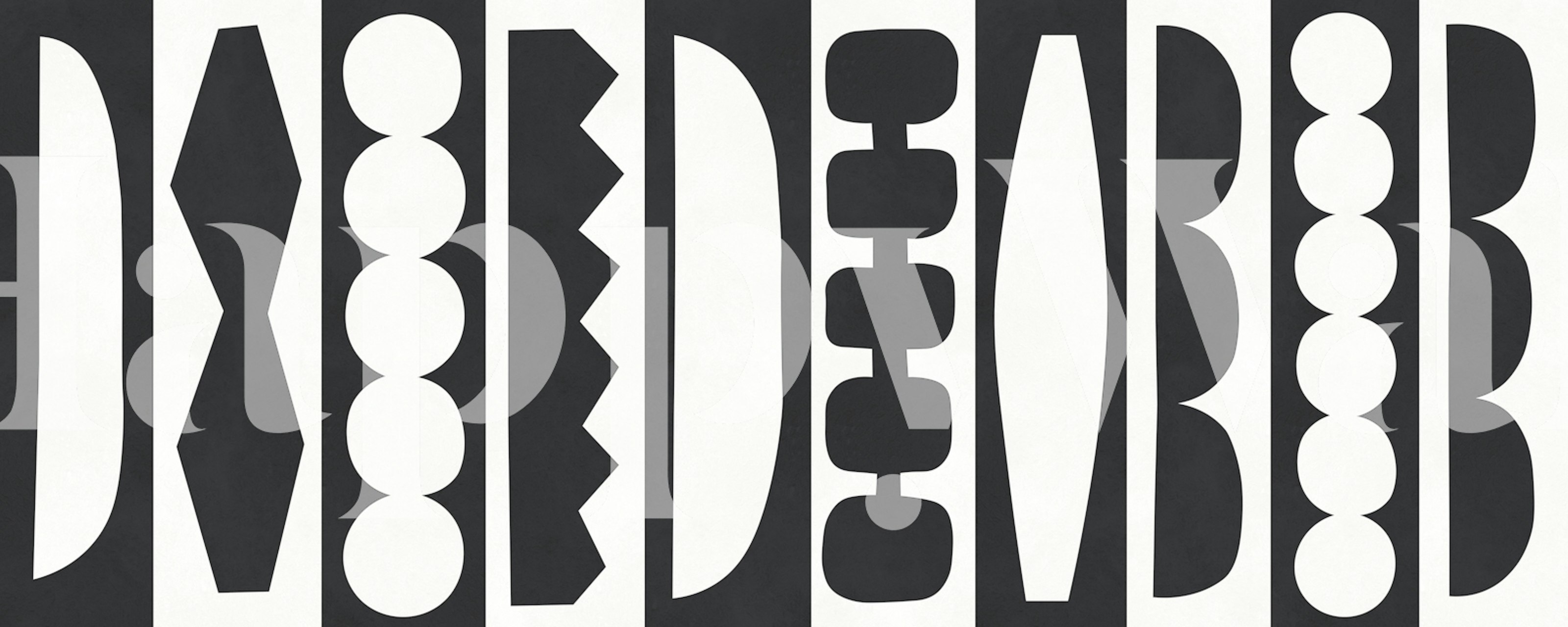 Monochrome Geometric Delight i et rom