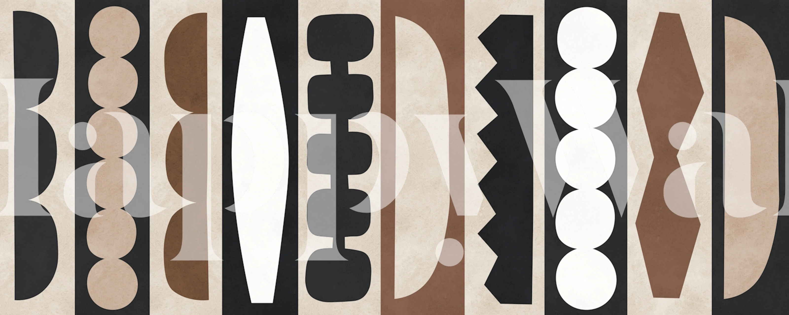 Vzor tapety Retro Shapes Delight v místnosti