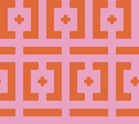 Retro Pink and Orange Red Brickwork tapete