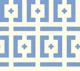 Retro brick pattern bold blue and cream