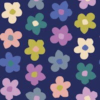 Moody daisy flowers tapet