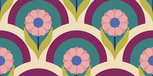 Moody Retro Rainbow Blooms