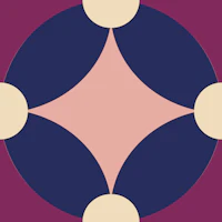 Retro Geometric circles bold dark moody wallpaper