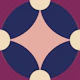 Retro Geometric circles bold dark moody