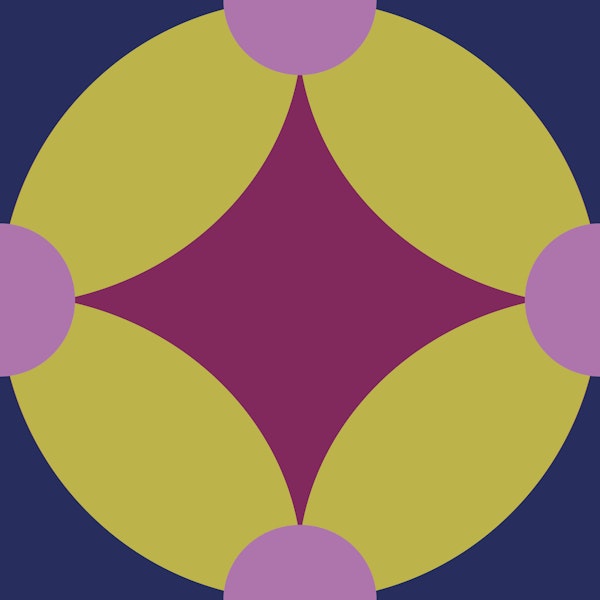 retro geometric moody olive green plum navy