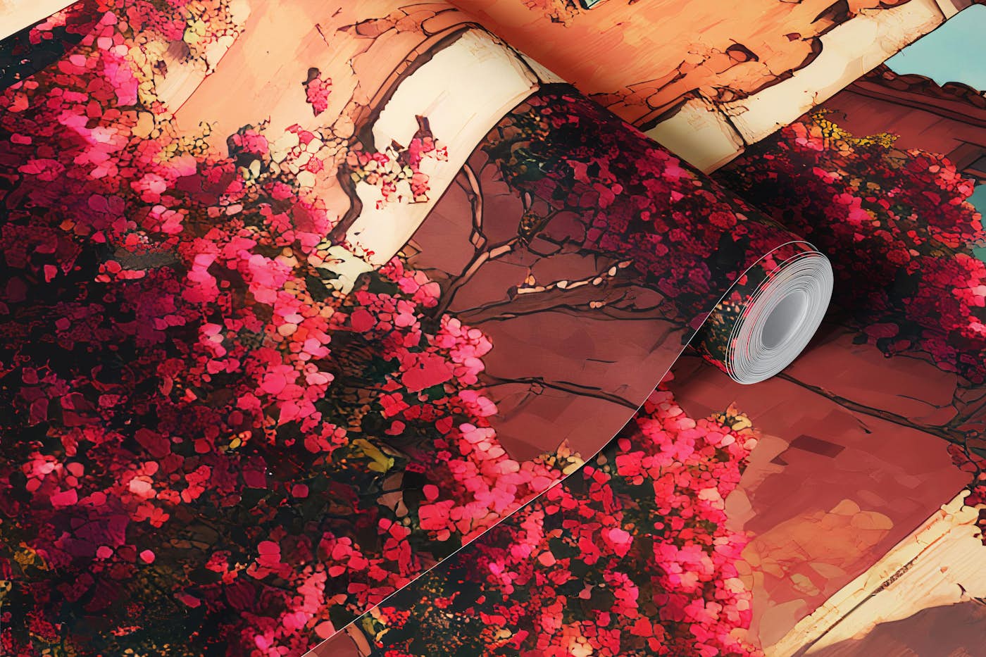 Bougainvillea Haven wallpaper roll