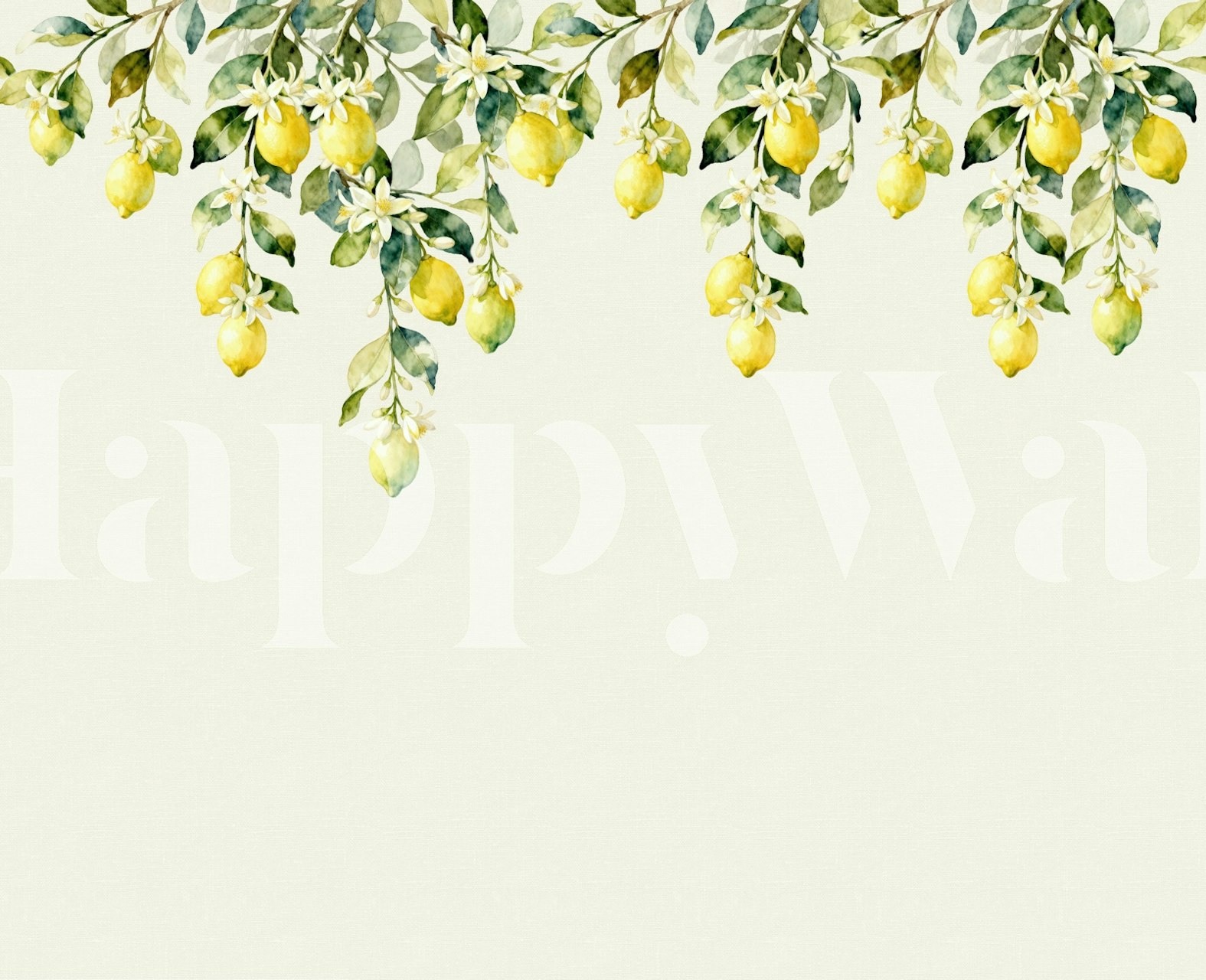 Lemon Branch Serenity wallpaper in a room