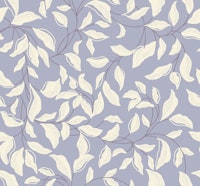 Ivory Leaves on Lavender wallpaper