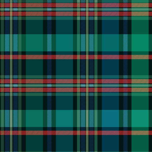 Modern Checkered Dark Green and Red