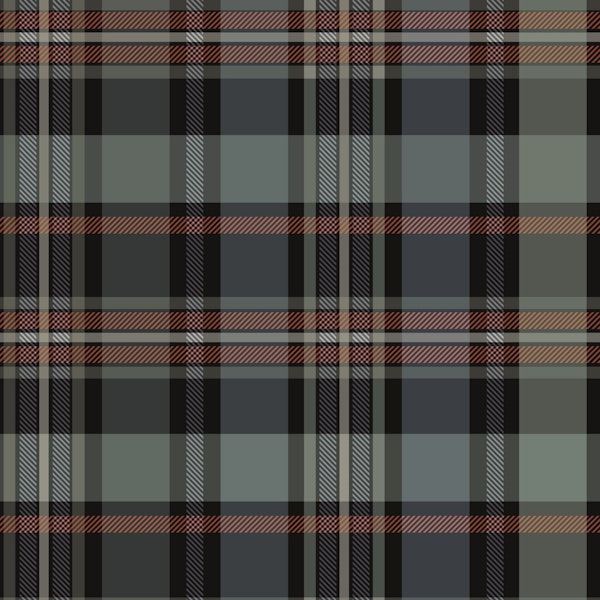 Modern Checkered Gray Shadows and Orange