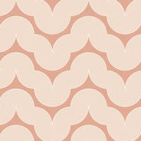 70's Geometry Groovy Waves Peach Blush WM papiers peint