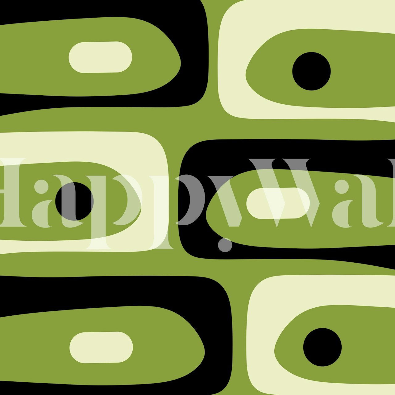 Minimalist Mid Century Modern avocado wallpaper