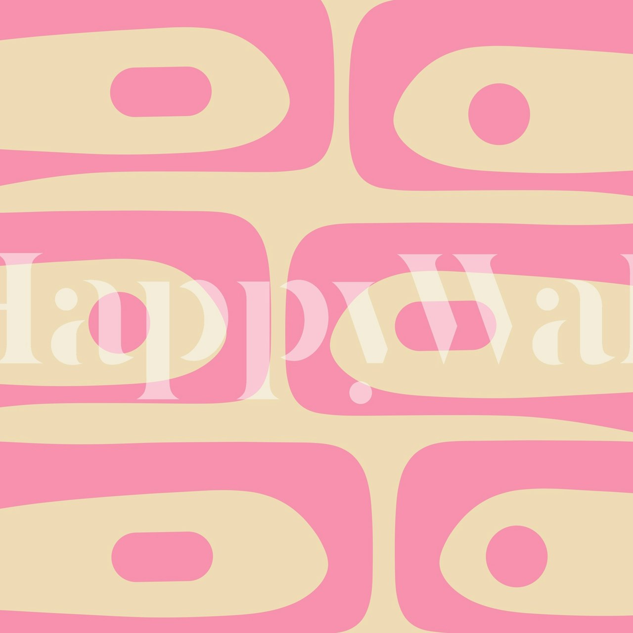 Tapeta Mid Century Modern Pink Piquet v místnosti