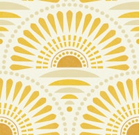 minimalist sunset - mustard yellow and beige papiers peint