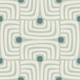 retro geometric scallops - monochrome mint