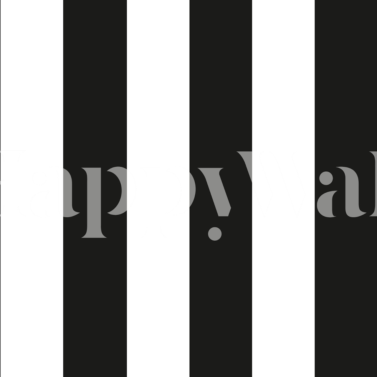 Modern black and white lines wallpaper in a room