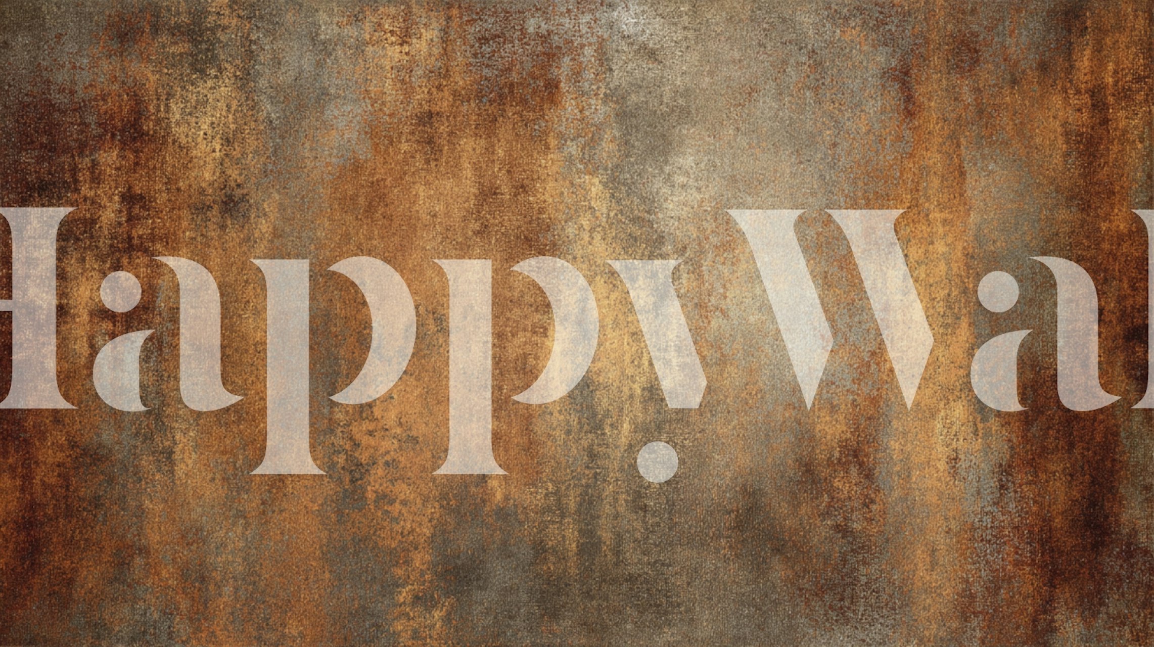 Rustic patina texture in orange and gray tones wallpaper