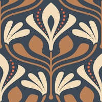 Elegant Vintage Blossom in Brown - L tapet