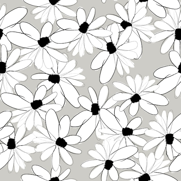 Monochrome Daisy Delight