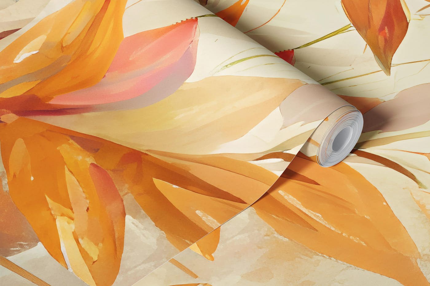 Autumn Blooms Delight wallpaper roll
