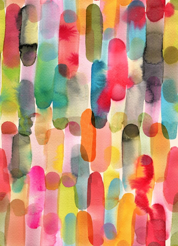 Abstract Watercolor Vibrant Brushstrokes