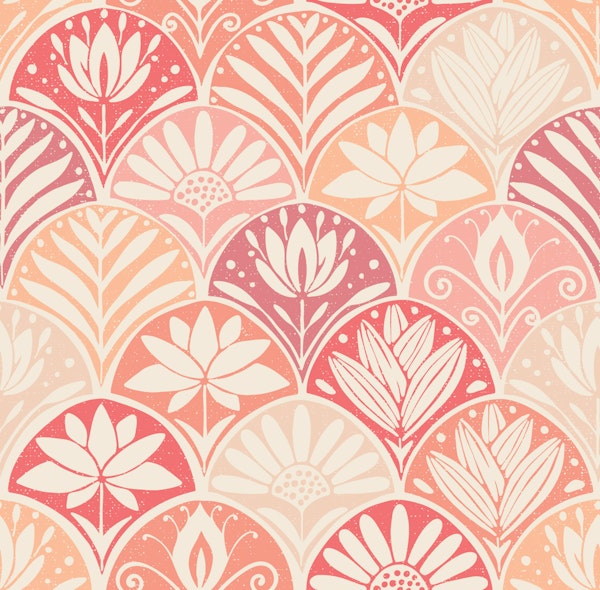 Block print flower stamps