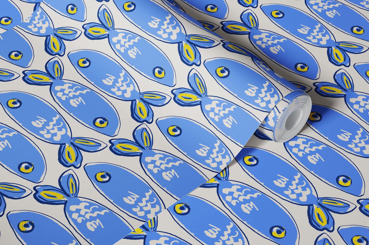 Blue Ocean Fish Delight wallpaper roll